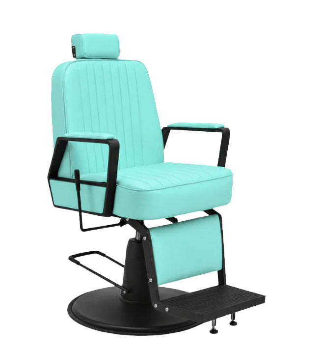 John Barber & Sons Plain Turquoise-Black Barber Chair
