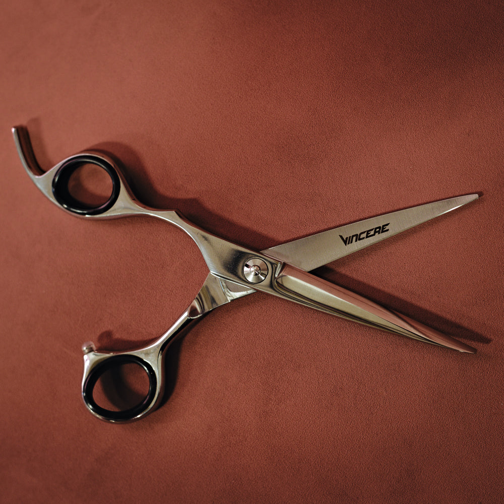 Vincere Whisper Silver Left Handed Scissors 6"