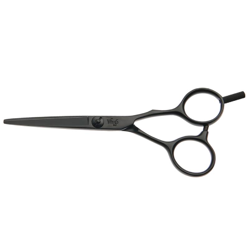 Wings Matt Black Flat Screw Scissors
